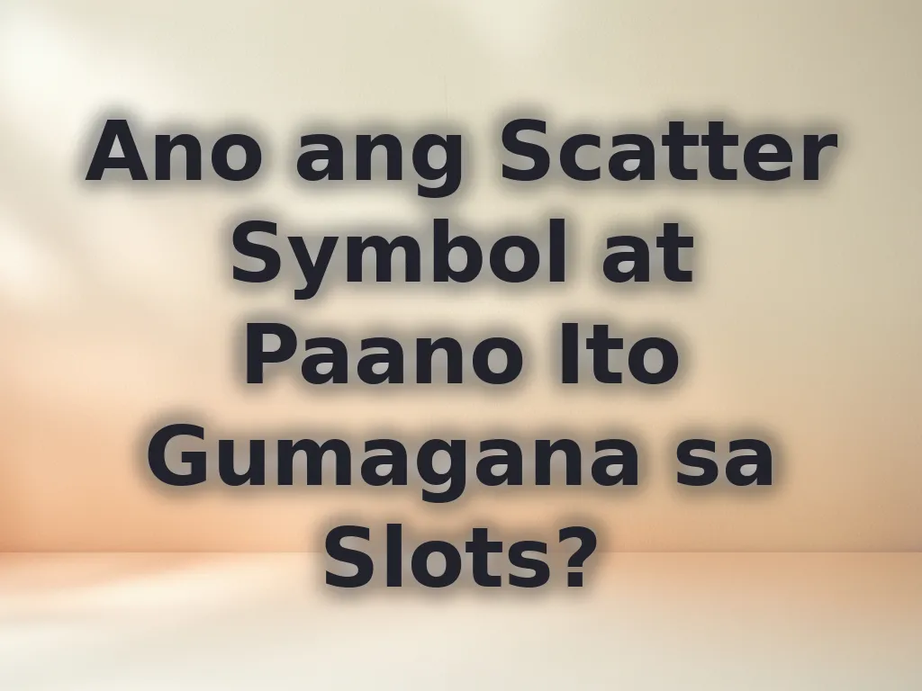 Pagpapaliwanag tungkol sa scatter symbols
